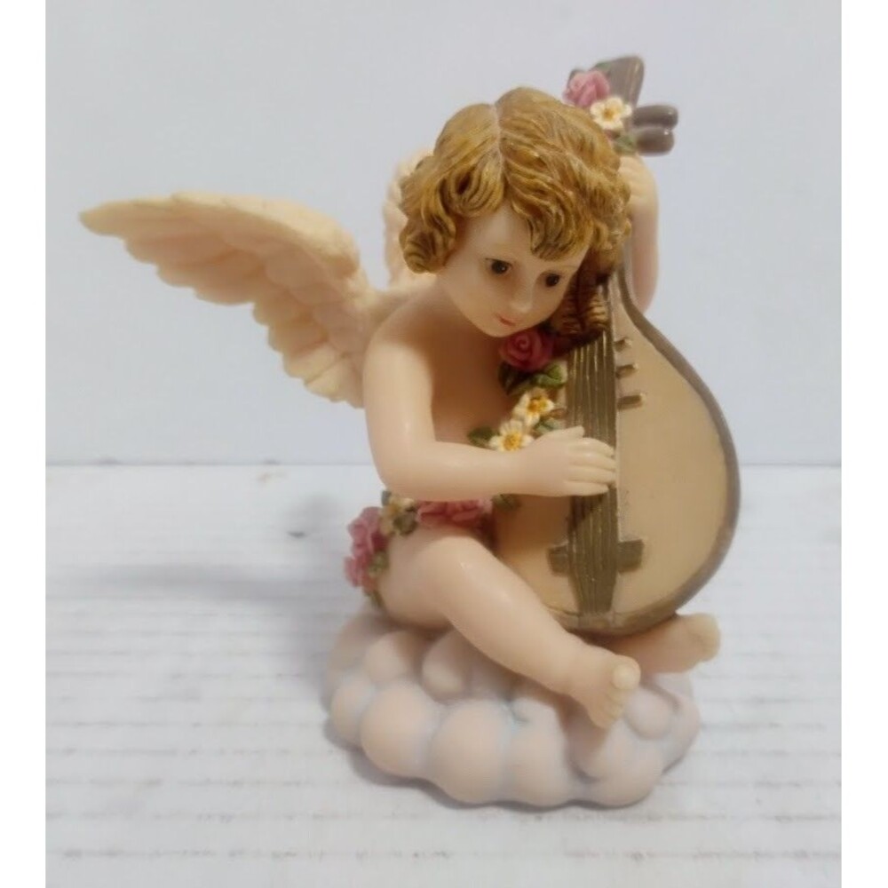 VINTAGE LEFTON HAND PAINTED CELESTIAL CHERUBS COLLECTION FIGURINE #CWH 10815